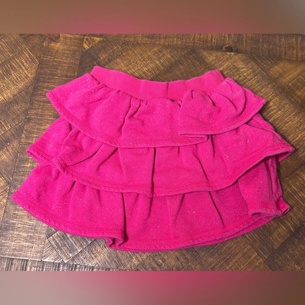 Gap Kids S‎ (6/7) Girls Pink Sparkle Tiered Skirt